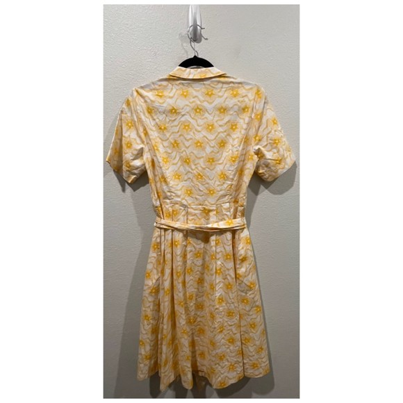 BODEN Yellow Floral Anastasia Short Sleeve Shirt Dress - Picture 4 of 4